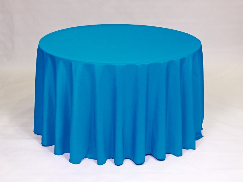 Malibu Blue Round Tablecloth